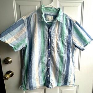 American Eagle men’s button down short sleeve shirt size large EUC
